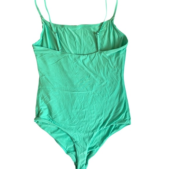 NWOT Aerie Smoothez Teal Green Tank Bodysuit One Piece - Picture 2 of 3
